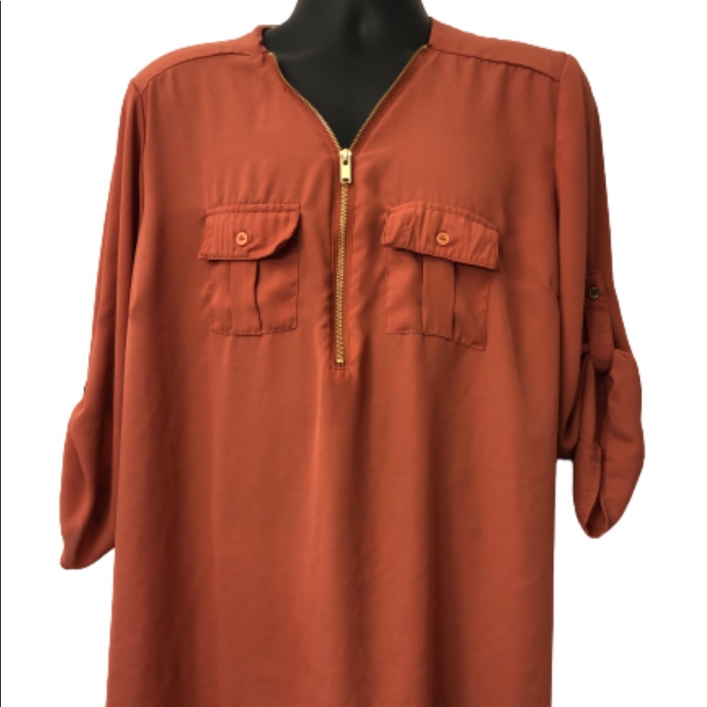 Rue21 Rue+ Zipper Front Women’s Blouse Size 3XL